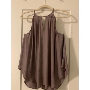 Lush Brand mocha colored chiffon tank